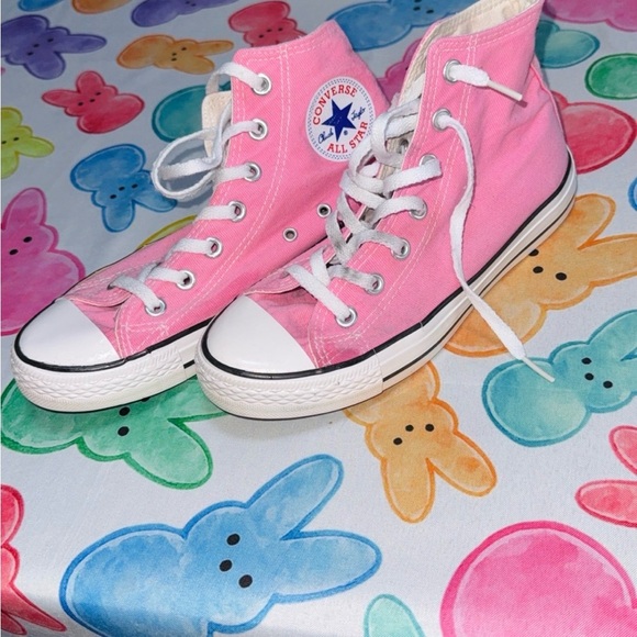 Converse Shoes - Converse Kids Pink High Top Chuck Taylor Sneakers